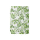 Tapis De Bain Feuilles de palmiers verts. Motif aquarelle (Devant (Vertical))
