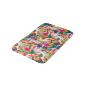 Tapis De Bain Feuilles de perroquets et palmiers (Angle)