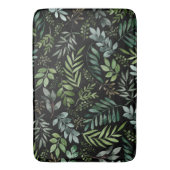 Tapis De Bain Feuilles de verdure aquarelle   (devant Vertical)