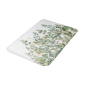Tapis De Bain Feuilles D'Eucalyptus Botanique Or Et Vert (Angle)