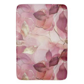 Tapis De Bain Feuilles d'or rose (devant Vertical)