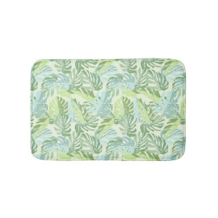 Tapis De Bain Feuilles du Pastel Tropical Palm