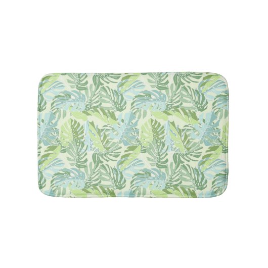 Tapis De Bain Feuilles du Pastel Tropical Palm (Devant)