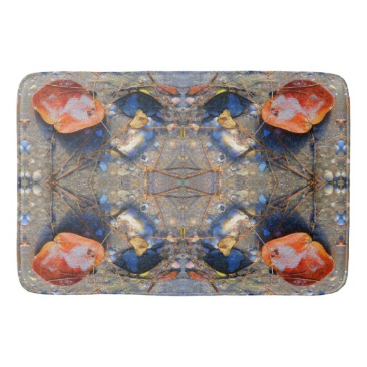 Tapis De Bain Feuilles et coquilles de mer Motif II (Devant)