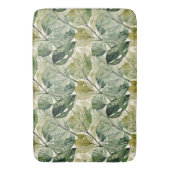 Tapis De Bain Feuilles filmes en Sage et Turquoise (devant Vertical)