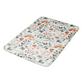 Tapis De Bain Feuilles Fleurs Bourgeons Baies Motif (Angle)