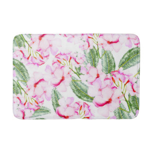 Tapis De Bain Feuilles Florales d'Oasis Botanique Tropicale Vert