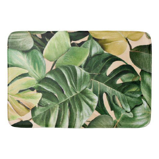 Tapis De Bain Feuilles florales/hawaïennes/tropicales (Devant)