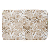Tapis De Bain Feuilles floraux à la crème tropicale (Devant)