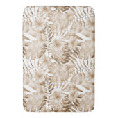 Tapis De Bain Feuilles floraux à la crème tropicale (devant Vertical)