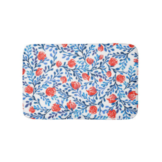 Tapis De Bain Feuilles floraux : Motif naturel sans transparence