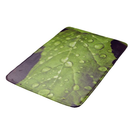 Tapis De Bain Feuilles mouillées (Angle)