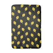 Tapis De Bain Feuilles noires et jaune doré (Devant (Vertical))