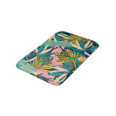 Tapis De Bain Feuilles tropicaux colorés : motif d'été. (Angle)