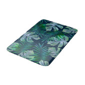 Tapis De Bain Feuilles tropicaux de nuit (Angle)