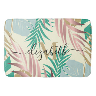 Tapis De Bain Feuilles tropicaux mignons