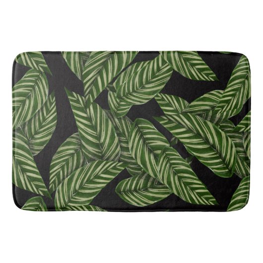 Tapis De Bain Feuilles tropicaux modernes (Devant)