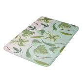 Tapis De Bain Feuilles Vertes Tropical Gold (Angle)