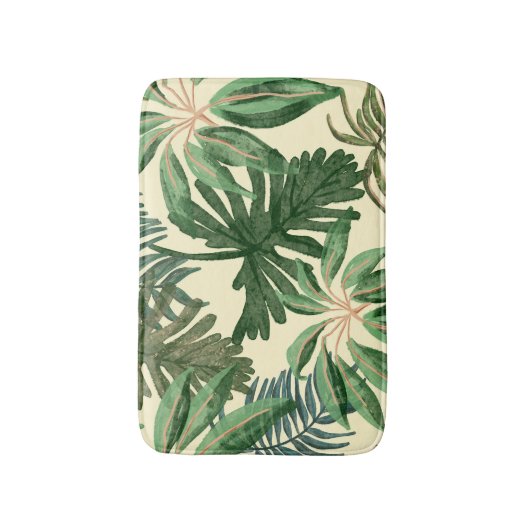 Tapis De Bain Feuilles verts (Devant (Vertical))