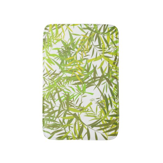 Tapis De Bain Feuilles verts (Devant (Vertical))