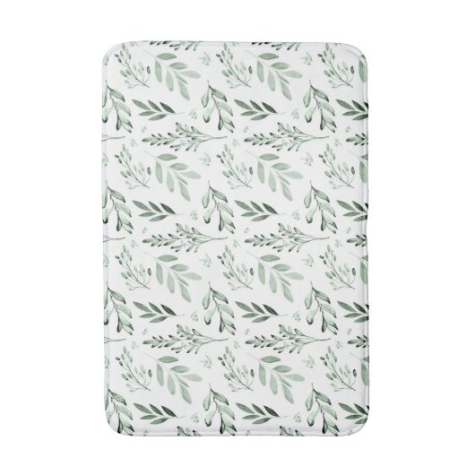 Tapis De Bain Feuilles verts (Devant (Vertical))