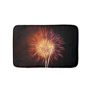 Tapis De Bain Feux d'artifice Rouges, Blancs et Bleus I Patrioti