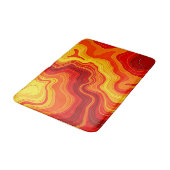 Tapis De Bain Fiery Abstract Topography Art (Angle)