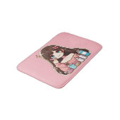 Tapis De Bain Fille appliquant des soins skincare art mignon des (Angle)