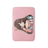 Tapis De Bain Fille appliquant des soins skincare art mignon des (Devant (Vertical))