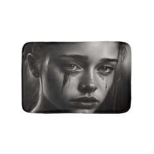 Tapis De Bain Fille avec des larmes