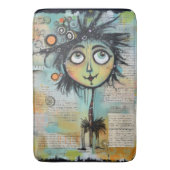 Tapis De Bain Fille Dame Art Collage 9 (devant Vertical)