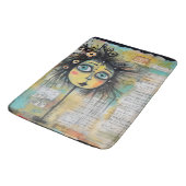 Tapis De Bain Fille Dame d'art Collage 12 (Angle)