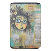 Tapis De Bain Fille Dame d'art Collage 12 (devant Vertical)