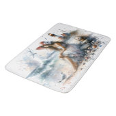 Tapis De Bain Fille d'aquarelle romantique par phare (Angle)