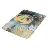 Tapis De Bain Fille de l'art du collage Dame 1 (Angle)