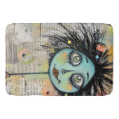 Tapis De Bain Fille de l'art du collage Dame 2 (Devant)