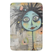 Tapis De Bain Fille de l'art du collage Dame 2 (devant Vertical)