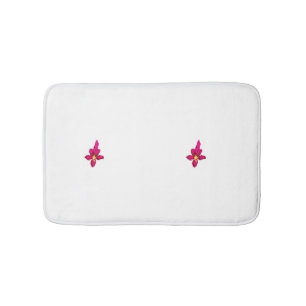 Tapis De Bain Fille Design, Or Léger, Rouge Purplish