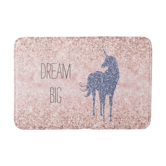 Tapis De Bain Fille Glam Blush rose violet Parties scintillant U (Devant)