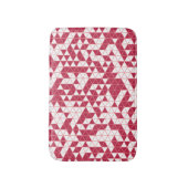 Tapis De Bain Fille moderne Magenta rose géométrique (Devant (Vertical))