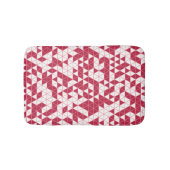 Tapis De Bain Fille moderne Magenta rose géométrique (Devant)
