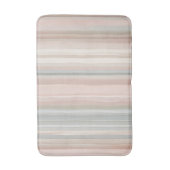 Tapis De Bain Fille rose et Mint Moderne bande côtière (Devant (Vertical))