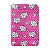 Tapis De Bain Fille rose moderne Kawaii Cute Panda Bear Pointe (Devant (Vertical))