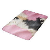 Tapis De Bain Fille Rose Noir Blanc Or Cowhide (Angle)