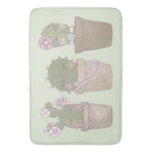 Tapis De Bain Filles Cactus mignonnes Portant Des Bijoux (devant Vertical)