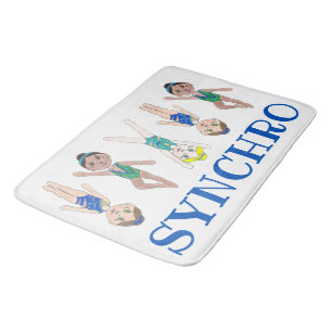 Tapis De Bain Filles de nageur synchronisées Synchro Sports de n