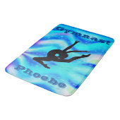 Tapis De Bain Filles Gymnastique Leap Custom Blue Bath Mat (Angle)
