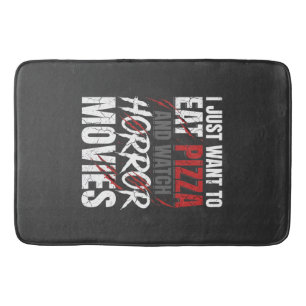Tapis De Bain Films d'horreur de pizza Halloween Design_1