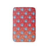 Tapis De Bain Flacon de Noël rouge et bleu Abstrait (Devant (Vertical))