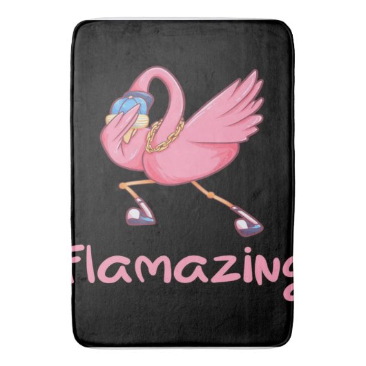Tapis De Bain Flamant rose Cool Flamazing Dabbing (devant Vertical)